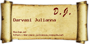 Darvasi Julianna névjegykártya